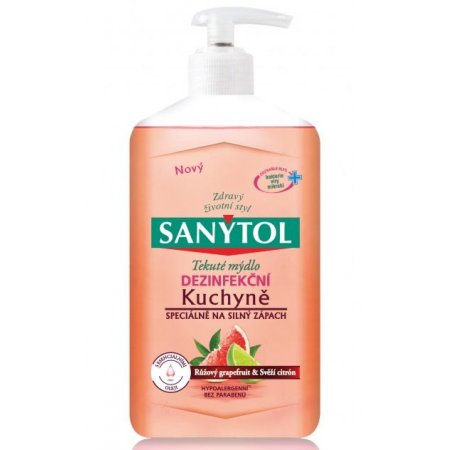Sanytol dezinfekčné tekuté mydlo 250ml s dávkovačom kuchyne
