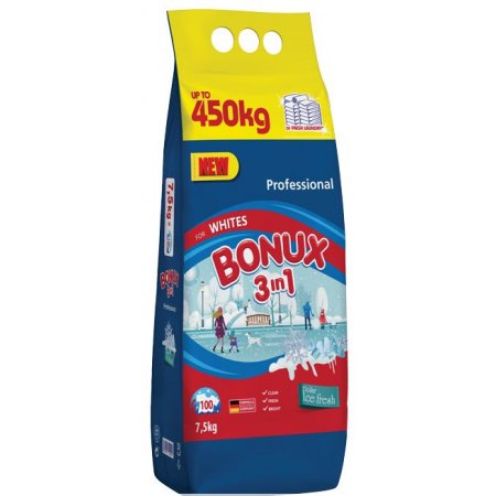 Bonux Polar Ice Fresh 3v1 prací prášok 7,5kg na 100 praní