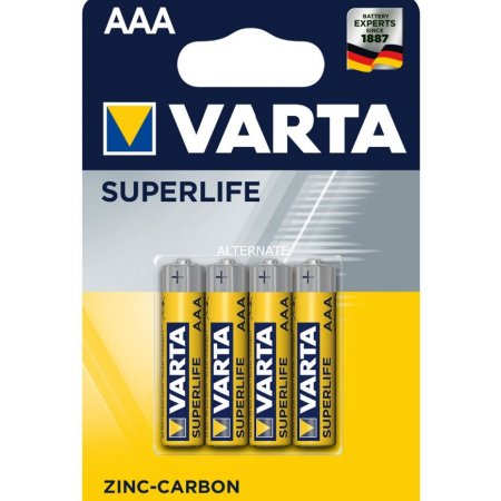 Varta Zinc-Carbon Superlife batérie AAA 1,5V (4ks) (baterky)