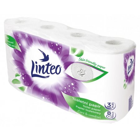Linteo Satin toaletný papier 8ks 3-vrstvový 20miIde o trojvrstvový papier, ktorý je značne pevnejší a jemnejší, ako menejvrstvové varianty.
