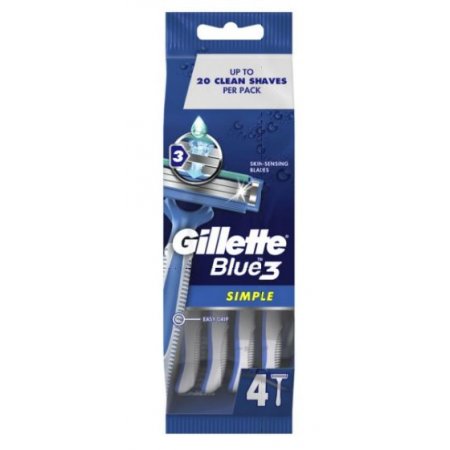 Gillette Blue 3 (Blue3) Simple strojček na holenie 4ks